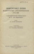 Inwentarz dóbr biskupstwa chełmińskiego z r. 1614.