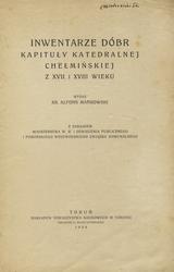 Inwentarz dóbr kapituły katedralnej chełmińskiej z XVII i XVIII wieku.
