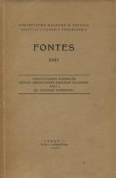 Constitutiones synodales necnon ordinationes dioecesis Culmensis. Pars 1.
