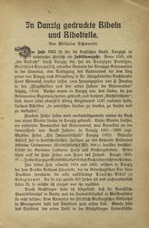 In Danzig gedruckte Bibeln und Bibelteile.