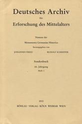 Deutsches Archiv für Erforschung des Mittelalters.