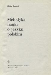 Metodyka nauki o języku polskim.