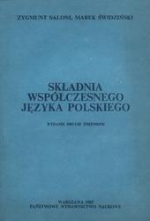Składnia współczesnego języka polskiego.