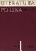 Literatura polska 1918-1975. T. 1 + Dokumentacja bibliograficzna 1918-1944 do tomów 1 i 2.