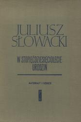 Juliusz Słowacki w stopięćdziesięciolecie urodzin.