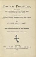Clapperton George – Practical paper-making.