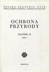 Ochrona Przyrody. R. 49, cz. 1.