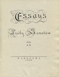 Essays : próby sonetów.