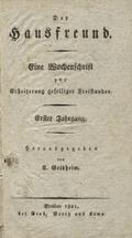 Der Hausfreund. Jahrgang 1 : 1821, Nro. 1-52. Vol. 1-2.