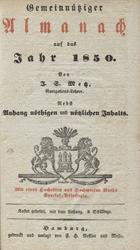 Gemeinnütziger Almanach. [Jahrgang] 1823-1852.