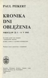 Kronika dni oblężenia.