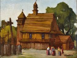 Kościółek drewniany.