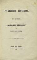 Bruiningk Hermann – Zur Abwehr gegen „Livländische Rückblicke”.