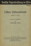 Lissauer Geburtsbriefe 1639-1731.