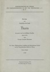 Beyträge zur Geschichte der Stadt Thorn. Bd. 1.