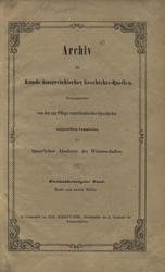 Archiv für Kunde österreichischer Geschichts-Quellen. Bd. 32, Hälfte 1/2.