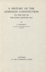 A history of the Athenian constitution to the end of the fifth century B. C.