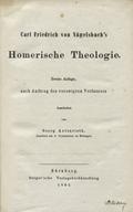 Nägelsbach Carl Friedrich von – Homerische Theologie.