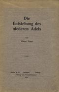 Ernst Viktor – Die Entstehung des niederen Adels.