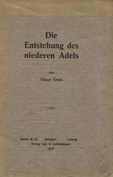 Die Entstehung des niederen Adels.