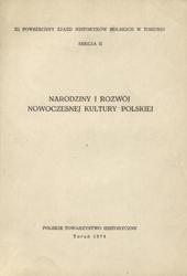 Narodziny i rozwój nowoczesnej kultury polskiej. [Vol. 1-2].