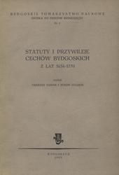 Statuty i przywileje cechów bydgoskich z lat 1434-1770.